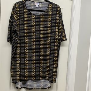 Like New Navy and Yellow LuLaRoe Irma - Medium
